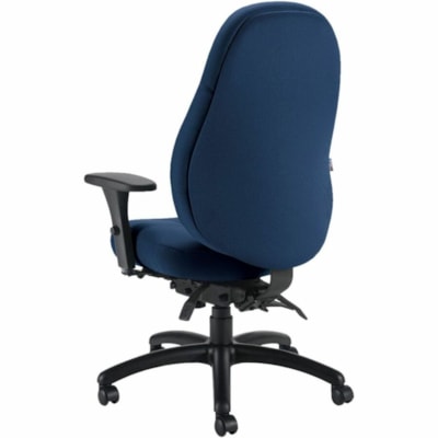 Global ObusForme Comfort Multi-Tilter Chairs - Fabric Seat Material - Blue Back Color - Fabric, Hardwood Back Material - Black Frame Color - Twilight - Wood, Plastic, Fabric GLOBAL OBUSFORME MID BACK TERRACE FABRIC  TWILIGHT BLUE
