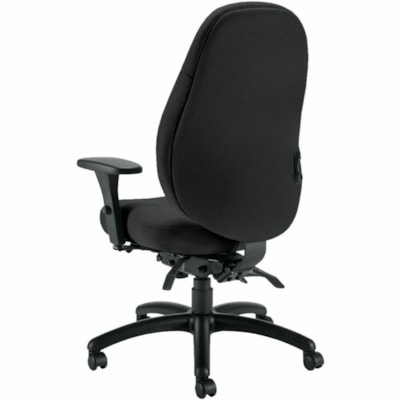 Global Chair - Fabric Seat Material - Black Back Color - Fabric, Hardwood Back Material - Black Frame Color - Plastic, Wood, Fabric MID BACK MULTI TILTER W/SCHUKR FULLY ASSEMBLED