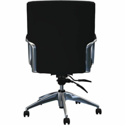 Global - Global Accord Siège à basculement à dossier moyen rembourré - Vinyle, Bois de feuillu Seat Material - Maille, Vinyle Back Material - Frame Color Aluminium - Dossier mi-dos - Noir - Métal - Accoudoir FAUTEUIL BASCULANT à DM ALLANTE FREE  ENCRE