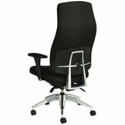 Global - Chaise 3650-3 JN02 ALU - Tissu Seat Material - Back Color Noir - Tissu Back Material - Frame Color Aluminium - Dossier haut - Noir - Tissu ET DOSSIER HAUT  NOIR TRIUMPH GLOBAL