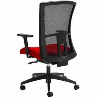 Global Chair - Candy Apple Seat Color - Black Back Color - Mesh Back Material - Black Frame Color - High Back IMPRINT GR 4 CANDY APPLE IM74 