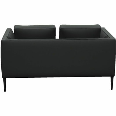 HDL 2 Seater Couch/Loveseat - 44" (1117.60 mm) Seat Width - Solid Wood Black, Wood Frame - 55" (1397 mm) x 29.50" (749.30 mm) x 26" (660.40 mm) Overall Dimension - Polyurethane Black, Plush, Foam Seat - Polyurethane, Plush, Foam Back - 1 / Unit EASY CLEAN POLYURETHANE BLACK