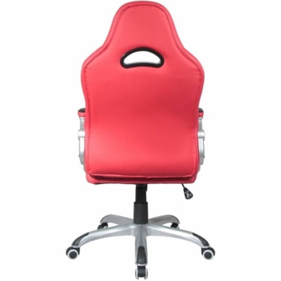 TygerClaw Executive High-Back Gaming-Style Chair, Black/Red - Polyurethane Seat Material - Black Back Color - Polyurethane Back Material - Silver Frame Color - High Back - Black, Red - Polyurethane - Armrest Gaming Style Chair Black and R ed