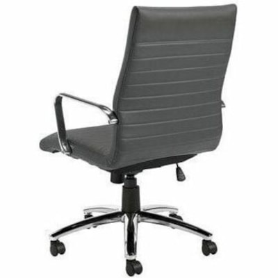 Offices To Go Ultra High-Back Tilter Armchair, Grey, Bonded Luxhide Leather - Gray Back Color - Hardwood Back Material - Leatherette HIGH BACK 