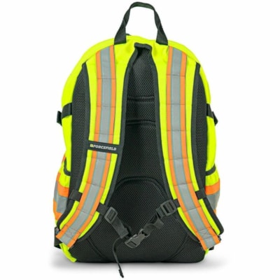Forcefield Signal Carrying Case (Backpack) Notebook - Lime - Water Resistant - Synthetic Body - Reflective X - Shoulder Strap, Chest Strap - 20" (508 mm) Height x 11.50" (292.10 mm) Width x 6.50" (165.10 mm) Depth - 32 L Volume Capacity - 1 Unit HEAVY DUTY  REFLECTIVE LARGE MAIN STORAGE POCKET