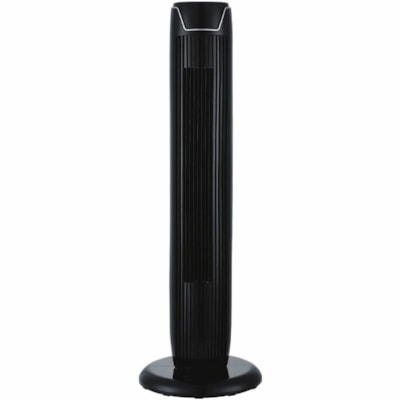 Ecohouzng Pedestal Fan - 36" (914.40 mm) Fan Diameter - 3 Speed - Oscillating, Sleep Mode, Digital Display, Quiet - Plastic - Black r Fan With Remote 