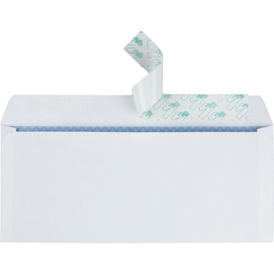 TOPS No. 10 Security Tinted Business Envelopes with Redi-Strip® Closure - Security - #10 - 4 1/8" (104.65 mm) Width x 9 1/2" (241.30 mm) Length - 24 lb (10886.22 g) - Self-sealing - White - Wove - 500 / Box 8.125X9.5 24LB BX/500 