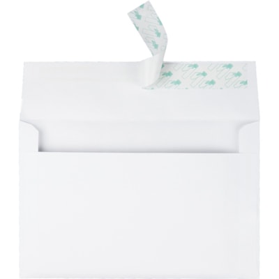 TOPS Greeting Card/Invitation Envelopes - Announcement - 5 3/4" Width x 8 3/4" Length - 24 lb - Peel & Seal - 100 / Box - White SIDE SEAM  100/BX 5-3/4X8-3/4 