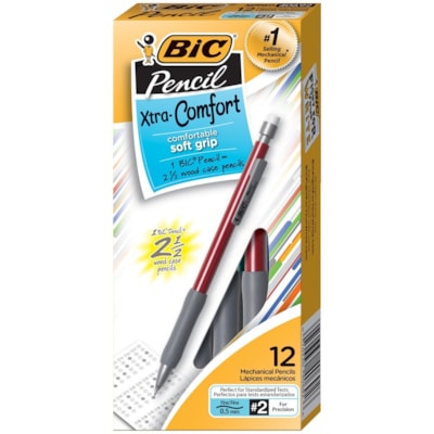 BIC Matic Grip Mechanical Pencils - 0.5 mm (0.02") Lead - Assorted Barrel - 12 / Dozen  