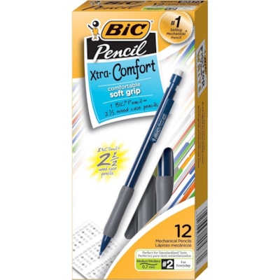 BIC Matic Grip Mechanical Pencils - 0.7 mm (0.03") Lead - Refillable - Assorted Barrel - 1 Dozen MECHANICAL PCL W/COLOURED GRIP 