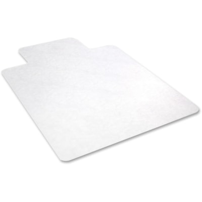 Deflecto - Dessous de siège EconoMat - Sol sans tapis - longueur de tapis 53 po (1346,20 mm) x largeur de tapis 45 po (1143 mm) - longueur de lèvre 12 po (304,80 mm) x largeur de lèvre 25 po (635 mm) - Vinyle - clair - 1 chaque POUR PLANCHERS DURS SANS TAPIS VINYLE TRANSPARENT