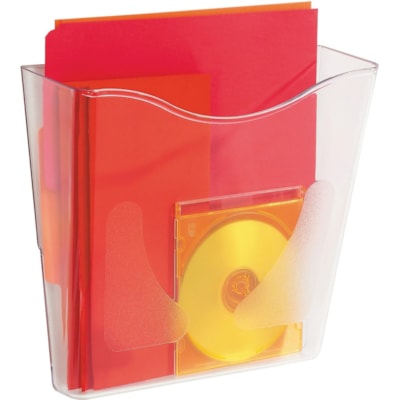 Deflecto Euro-Style DocuPocket - 1 Pocket(s) - 10" (254 mm) Height x 10.9" (276.10 mm) Width x 10.3" (260.35 mm) Depth - Clear - Plastic - 1 Each CLEAR  HOLDS LETER  LEGAL  A4 INCL. MOUNTING H/WARE