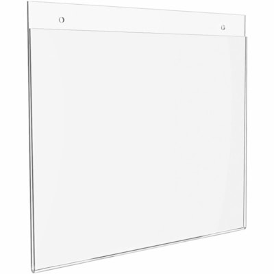 Deflecto Classic Image Wall Mount Sign Holders - 11" (279.40 mm) Width x 8.50" (215.90 mm) Height - Wall Mountable - Plastic - Clear - 1 Each 11 X 8.5 PREDRILLED HOLES FOR MOUNTING