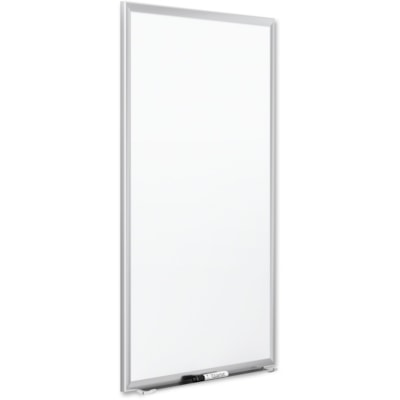 Tableau effaçable à sec Premium DuraMax Quartet - largeur de 36 po (914,40 mm) x hauteur de 24 po (609,60 mm) - Surface Blanc Porcelaine - Frame Argenté Aluminium - Rectangle - Horizontale/Verticale - Magnétique - Résistants, Recyclable, Résistant aux encoches CADRE D ALUMINIUM  AUGET 36 PO AVEC NECESSAIRE D ACCROCHAGE