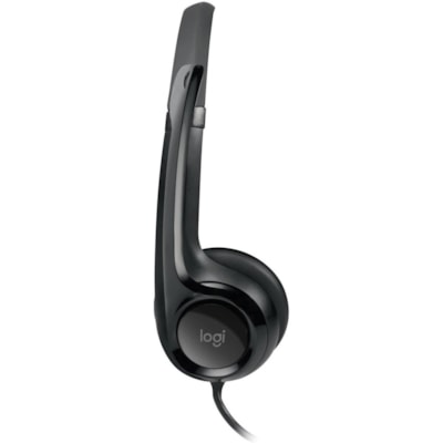 Logitech Padded H390 USB Headset - Stereo - USB - Wired - 20 Hz to 20 kHz - Over-the-head - Binaural - Circumaural - 8 ft (2.44 m) Cable - Noise Cancelling Microphone - Black, Silver  