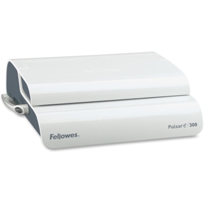 Fellowes Pulsar(tm) E 300 Electric Comb Binding Machine w/Starter Kit - CombBind - 300 Sheet(s) Bind - 20 Punch - 5.13" (130.30 mm) Height x 16.94" (430.28 mm) Width x 15.38" (390.65 mm) Depth - White, Black b Binding Machine with Starter  Kit