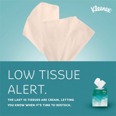 Kleenex Professional Facial Tissue Cube for Business - 2 Ply - 8.40" (213.36 mm) Width x 8" (203.20 mm) Length - White - 95 / Box CUBE BOX 2-PLY 