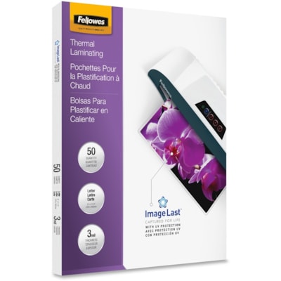 Fellowes ImageLast Thermal Laminating Pouches - Sheet Size Supported: Letter 9" (228.60 mm) Width x 11.50" (292.10 mm) Length - Laminating Pouch/Sheet Size: 9" (228.60 mm) Width x 11.50" (292.10 mm) Length x 3 mil (0.08 mm) Thickness - Type G - Glossy - for Document - Durable, UV Resistant, Fade Res LETTER 9" X 11 1/2" 50/PK DIRECTIONAL ARROWS