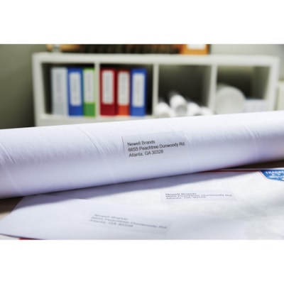Dymo Large Address Labels - 1 2/5" (35.56 mm) Width x 3 1/2" (88.90 mm) Length - Rectangle - Inkjet - White - 260 / Roll - 2 / Box FOR DYMO LABELWRITER ONE EACH 260 LABELS PER ROLL