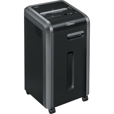 Fellowes Powershred® 225Ci 100% Jam Proof Cross-Cut Shredder - Continuous Shredder - Cross Cut - 22 Per Pass - for shredding Staples, Credit Card, CD, DVD, Paper Clip, Junk Mail, Paper - 0.2" (3.96 mm) x 1.5" (38.10 mm) Shred Size - P-4 - 2.80 in/s (71.12 mm/s) - 9.5" (241.30 mm) Throat - 60.57  20 SHTS CROSS CUT TEMP#3440101 SHRED SIZE 4MM X 38MM 16 GAL