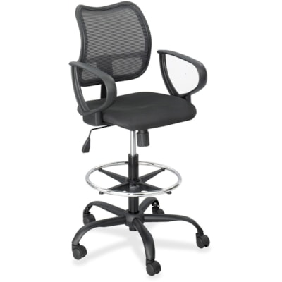 Safco Vue Extended Height Mesh Chair - Black Seat Color - Polyester Seat Material - Nylon Back Material - 5-star Base - Black - 1 Each BLACK  SAFCO 