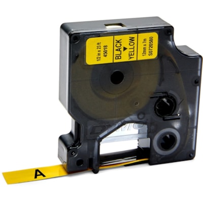 Dymo D1 Electronic Tape Cartridge - 1/2" (12.70 mm) Width - Thermal Transfer - Yellow - Polyester - 1 Each ELECTR.LABELMAKER 12MM 23 FT DYMO 1000 2000 3500 4500 500ET