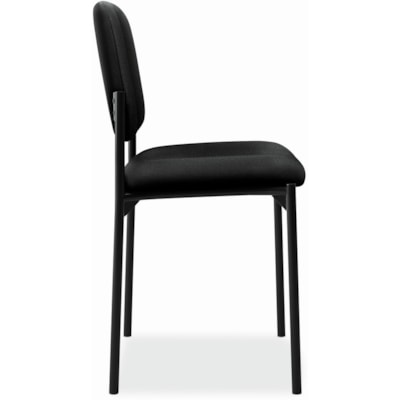 Basyx by HON - Chaise d'invité empilable Scatter - Seat Color Noir - Tissu, Polyester Seat Material - Back Color Noir - Tissu, Polyester Back Material - Frame Color Noir - Acier tubulaire Frame Material - Quatre pieds Base - 1 chaque SANS BRAS  EMPILABLE 