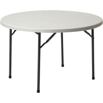 Offices To Go LiteLift II Multi Purpose Table - Oyster Gray Round Top - Four Leg Base - 4 Legs - 48" (1219.20 mm) Table Top Diameter - Charcoal - Polypropylene Top Material 48" ROUND  OYSTER GLOBAL