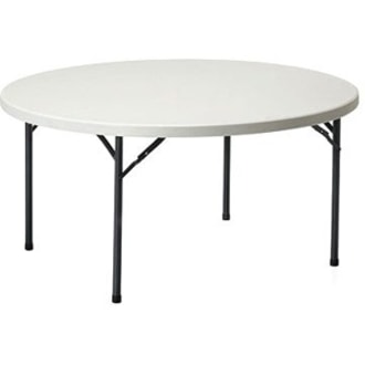 Offices To Go LiteLift II Multi Purpose Table - Oyster Gray Round Top - Four Leg Base - 4 Legs - 60" (1524 mm) Table Top Diameter - 29.2" (741.68 mm) Height - Charcoal - Polypropylene Top Material  