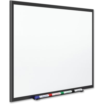 Quartet - Dry Erase Board Premium DuraMax - largeur de 96 po (2438,40 mm) x hauteur de 48 po (1219,20 mm) - Surface Blanc Porcelaine - Frame Noir Aluminium - Rectangle - Horizontale/Verticale - Magnétique - 1 / chaque PORCELAIN CLASSIC PREMIUM BLACK FRAME