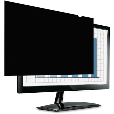 Fellowes - Filtre de confidentialité PrivaScreen à occultation Clair, Noir - Pour 23 po (584,20 mm) Écran large LCD Moniteur - 16:9 - Résistant aux empreintes, Résistant aux rayures - Polyéthylène - 1 chaque DE FELLOWES  - 23W" 