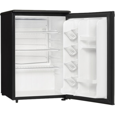 Danby Designer - 2,6 cu. Réfrigérateur compact de 3,5 pi3 en noir - 73,62 L - Décongélation automatique - Sous le comptoir - Décongélation automatique - Réversible - 73,62 L Capacité nette totale - 120 V CA - 253 kWh par An - Noir - Lisse - Int 73 L COMPACT ALL FRIDGE HOMOLOGUé ENERGY STAR