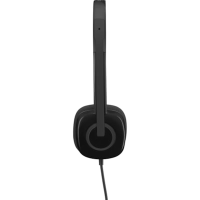 Logitech H151 Stereo Headset with Rotating Boom Mic (Black) - Stereo - 3.5MM AUDIO JACK CONNECTION - Wired - In-Line Control - 22 Ohm - 20 Hz - 20 kHz - Over-the-head - 5.9 ft Cable - Black - Stereo - Mini-phone (3.5mm) - Wired - 22 Ohm - 20 Hz to 20 kHz - Over-the-head - Binaural - Supra-aural - 5. BLACK 