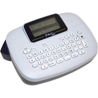 P-touch PT-M95 Handheld Label Maker - Thermal Transfer - 0.30 in/s (7.50 mm/s) Mono - 1 Fonts - 230 dpi - Tape, Label0.35" (9 mm), 0.47" (12 mm) - LCD Screen - 4 Batteries Supported - AAA - Navy Blue, Blue Gray - Handheld - Auto Power Off, Vertical Printing, Label Length Setting, Horizontal Alignmen HANDY LABEL MAKER EASY-TYPE QWERTY KEYBOARD