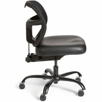 Safco Vue Intensive-use Mesh Task Chair - Black Seat Color - Vinyl Seat Material - Nylon Back Material - 5-star Base - 1 Each 24/7 USE  500 LB CAPACITY MESH BACK  BLACK VINYL SEAT