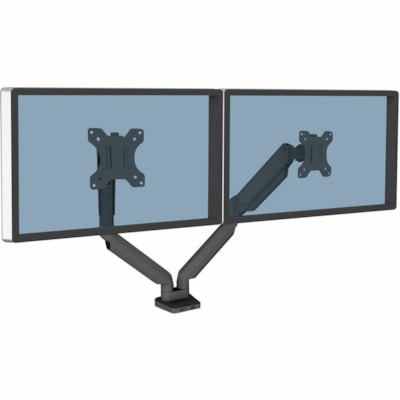 Fellowes Platinum Series Dual Monitor Arm - 2 Display(s) Supported - 46" Screen Support - 40 lb (18143.69 g) Load Capacity - 1 Each DESK MOUNT 