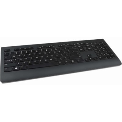Lenovo Professional Wireless Keyboard - Wireless Connectivity - RF - USB Interface - Multimedia Hot Key(s) - English (US) - Plunger/Rubber Dome Keyswitch - Black  WRLS 