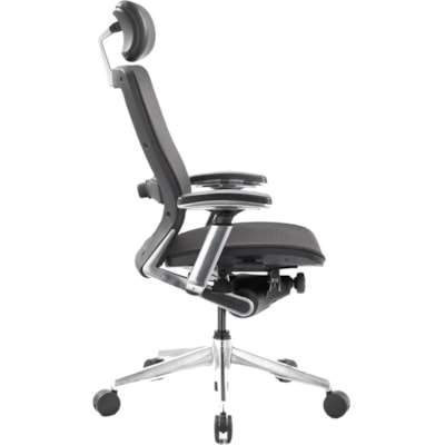 Nightingale - Fauteuil fonctionnel de direction à dossier mi-haut IC2 - Seat Color Noir - Back Color Noir - Dossier mi-dos - 5 branches Base - Accoudoir - 1 chaque MID BACK EXECUTIVE CHAIR ALL MESH
