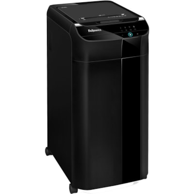 Fellowes AutoMax(tm) 350C Auto Feed Shredder - Non-continuous Shredder - Cross Cut - 350 Per Pass - for shredding Staples, Paper Clip, Paper, CD, DVD, Credit Card, Junk Mail - 0.2" (3.96 mm) x 1.5" (38.10 mm) Shred Size - P-4 - 2.20 in/s (55.88 mm/s) - 9" (228.60 mm) Throat - 45 Minute Run Time - 350 SHEETS AUTO/12 MANUAL 18 GALLON BIN