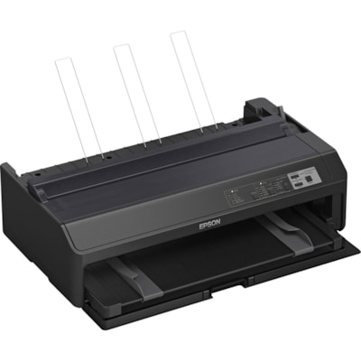 Epson FX-2190II 9-pin Dot Matrix Printer - Energy Star - 738 cps Mono - 8.50" (215.90 mm), 3.90" (99.06 mm), 4" (101.60 mm), 7.20" (182.88 mm), 10.10" (256.54 mm) Width x 11" (279.40 mm), 16.50" (419.10 mm), 16" (406.40 mm), 16.50" (419.10 mm), 14" (355.60 mm) Length - USB - Parallel inter  9-pin printer speeds th rough multipart form