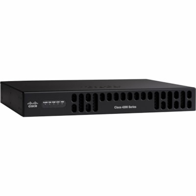Cisco ISR 4221 Router - 2 Ports - 2 WAN Port(s) - 2 SFP (mini-GBIC) Slots, Network Interface Module (NIM) Slots - 8 GB - Gigabit Ethernet - IEEE 802.3, IEEE 802.1Q, IEEE 802.3ah, IEEE 802.1ag - 1U - Rack-mountable - 90 Day  PERP 
