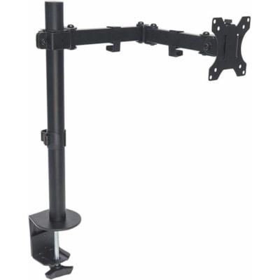 Manhattan 461542 Desk Mount for Monitor, LCD Monitor, Display, TV, Display Screen, LCD Display - Black - Height Adjustable - 1 Display(s) Supported - 10" to 32" Screen Support - 17.64 lb (8000 g) Load Capacity - 75 x 75, 100 x 100 - VESA Mount Compatible - Steel, Cast Metal - 1 unt with Double-Link Swing Arm  Holds One 13in to 3