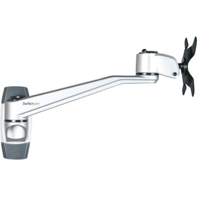 StarTech.com Wall Mount Monitor Arm, 10.2" Swivel Arm, Premium Flat Screen TV Wall Mount for up to 34" (30.9lb/14kg) VESA Mount Monitors - Save space with this premium wall mount monitor arm - Optimize your viewing with the 10.2" swivel extension arm - Aluminum - Tool-less assembly - For VESA compat  MNT 