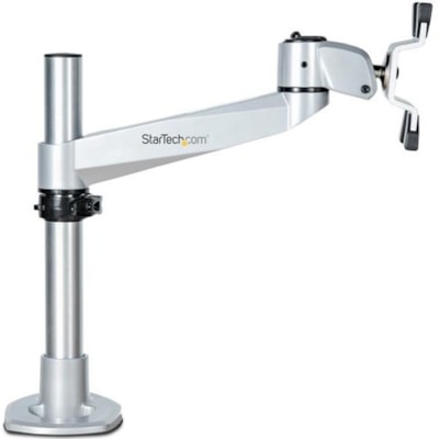 StarTech.com Desk Mount Monitor Arm, VESA/Apple iMac/Thunderbolt/Ultrawide Display up to 49" (30.9lb/14kg), Height Adjustable/Articulating - VESA 75x75/100x100mm desk mount monitor arm for single 30in (16:9) or 49in (32:9) screen up to 14kg - Works w/ iMac/Apple Thunderbolt Display - Articulating mo  MNT 