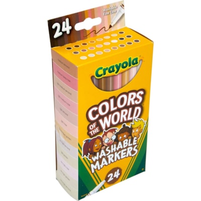 Crayola Ultra-Clean Art Marker - Wide, Fine Marker Point - Assorted Ink - Assorted Barrel - 24 / Pack BROAD LINE MARKER 