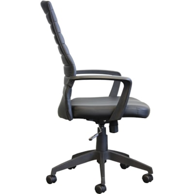 Horizon Activ A-128 Executive Chair - Black Seat Color - Fabric, High Density Foam (HDF) Seat Material - Black Back Color - Fabric Back Material - High Back - 5-star Base - Armrest - 1 Each LEATHER-LIKE FABRIC 