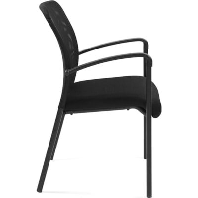 Offices To Go Mesh Back Guest - Black Seat Color - Fabric, Mesh Seat Material - Black Back Color - Mesh Back Material - Steel Frame Material - Four-legged Base - Black - Armrest - 1 Pack  