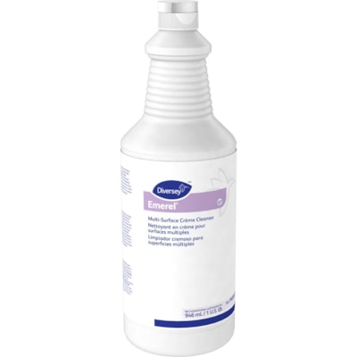 Diversey Emerel Multi-Surface Crème Cleanser - Ready-To-Use - 32 fl oz (1 quart) - Fresh Scent Width - 12 / Carton - Rinse-free - Off White  