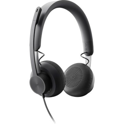 Logitech Zone 750 Wired On-Ear Headset with advanced noise-canceling microphone, simple USB-C and included USB-A adapter, plug-and-play compatibility for all devices - Stereo - USB Type C - Wired - 32 Ohm - 20 Hz to 16 kHz - Over-the-ear - Binaural - Ear-cup - 6.2 ft Cable - Uni-directional, Omni-di  