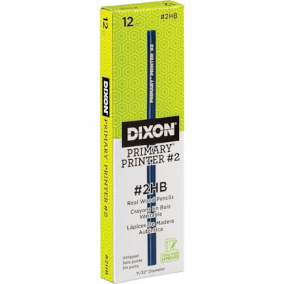 Dixon No. 2 Primary Printer Pencil - Multi Lead - #2 - Blue Barrel - 12 / Pack LEAD PENCILS 1 DOZ 